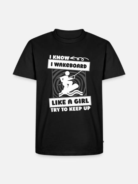 Wakeboard Wakeboarder Girls - Men's Premium Organic T-Shirt - black