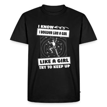 Bloc Bloc Filles - T-shirt Premium bio Homme - noir - Devant - Nico (187cm)