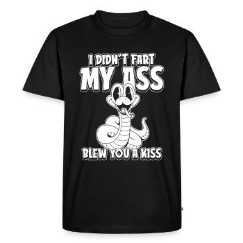 Snake Funny - Men's Premium Organic T-Shirt - black - Front - Nico (187cm)