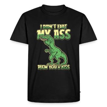 Trex T Rex Dino Drôle - T-shirt Premium bio Homme - noir - Devant - Nico (187cm)