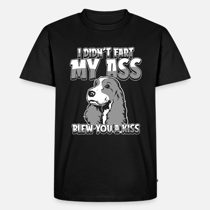 Cocker Spaniel Funny - Men's Premium Organic T-Shirt - black