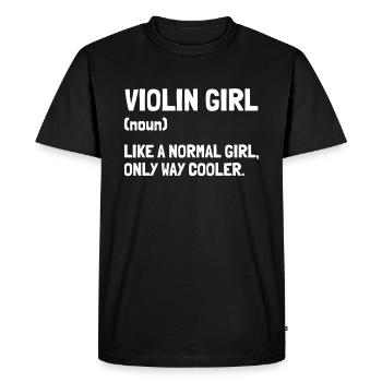 Violin Violin Funny - Men's Premium Organic T-Shirt - black - Front - Nico (187cm)