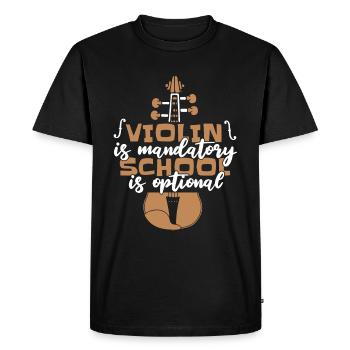 Violin Violin Funny - Men's Premium Organic T-Shirt - black - Front - Nico (187cm)