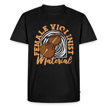 Violin Violin Funny - Men's Premium Organic T-Shirt - black - Front - Nico (187cm)