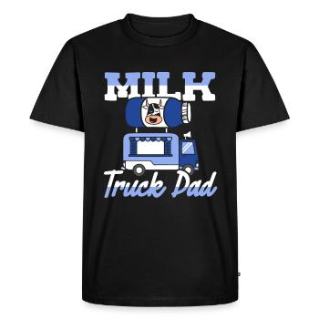 Lait de vache Panier de lait de papa - T-shirt Premium bio Homme - noir - Devant - Nico (187cm)