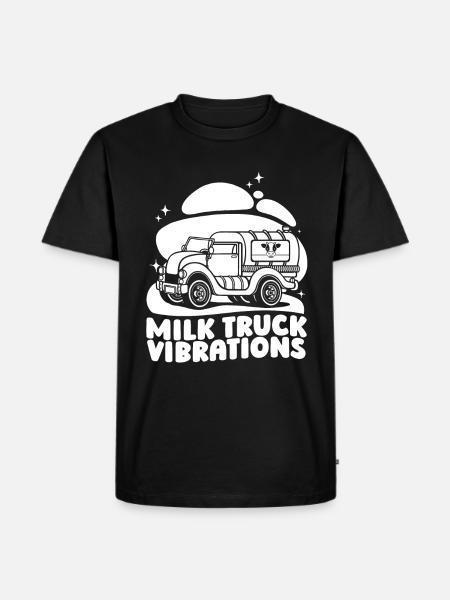 Cow Milk Vibrations Milk Cart - Men's Premium Organic T-Shirt - black
