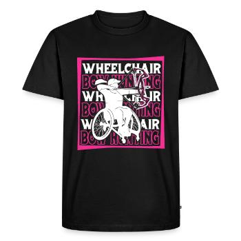 Chasseur à l’arc Fauteuil roulant de chasseur à l’arc - T-shirt Premium bio Homme - noir - Devant - Nico (187cm)