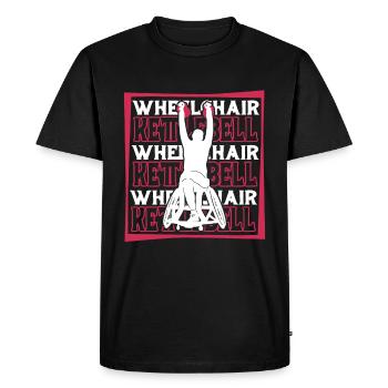 Kettlebell wheelchair - Men's Premium Organic T-Shirt - black - Front - Nico (187cm)