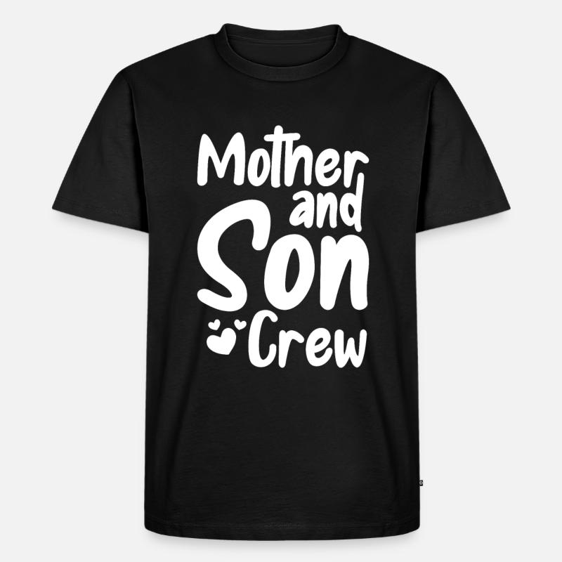 Mama Mutter Sohn - Männer Premium Bio T-Shirt - Schwarz