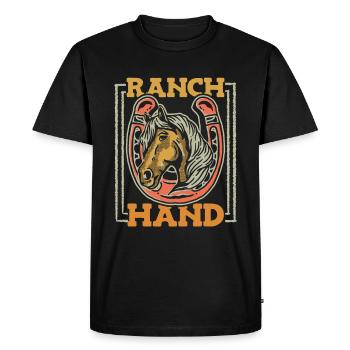 Rodeo Cowboy Ranch Cowboy - T-shirt Premium bio Homme - noir - Devant - Nico (187cm)
