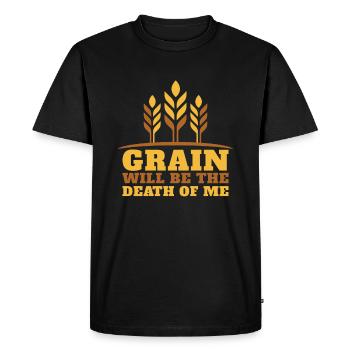 Plaisir sans gluten - T-shirt Premium bio Homme - noir - Devant - Nico (187cm)