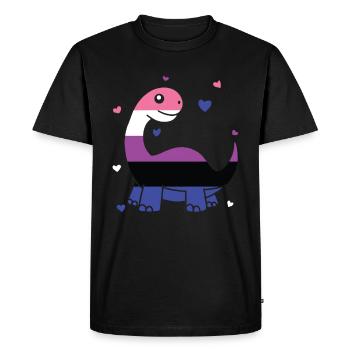 Dinosaures genderfluid - T-shirt Premium bio Homme - noir - Devant - Nico (187cm)
