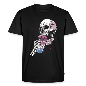 Squelette de Genderfluid - T-shirt Premium bio Homme - noir - Devant - Nico (187cm)