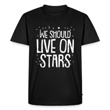 Space Space Space Colonization - Men's Premium Organic T-Shirt - black - Front - Nico (187cm)