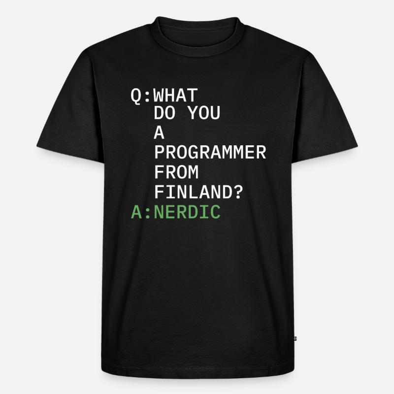 Entwickler Coder Programmierer Komisch - Männer Premium Bio T-Shirt - Schwarz