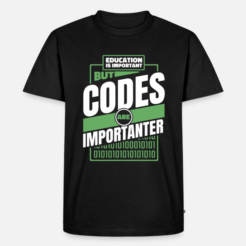 Entwickler Coder Programmierer Lustig - Männer Premium Bio T-Shirt - Schwarz