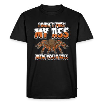 Spider Funny - Men's Premium Organic T-Shirt - black - Front - Nico (187cm)