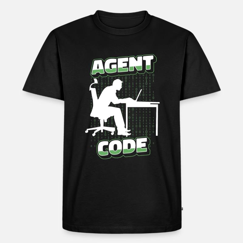 Agent Programmeur Codeur Développeur - T-shirt Premium bio Homme - noir