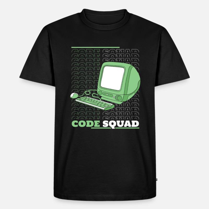 Entwickler Coder Programmierer Rechner - Männer Premium Bio T-Shirt - Schwarz