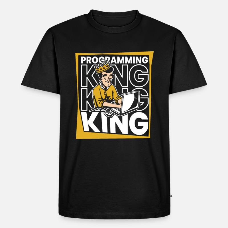 Développeur Coder Programmeur King - T-shirt Premium bio Homme - noir