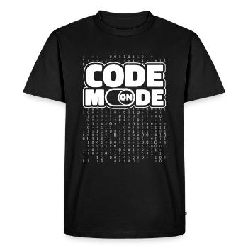 Developer Coder Programmer - Men's Premium Organic T-Shirt - black - Front - Nico (187cm)
