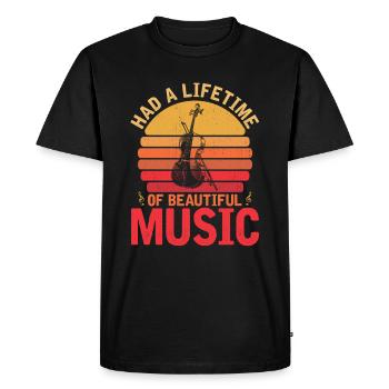 Violon Violon - T-shirt Premium bio Homme - noir - Devant - Nico (187cm)