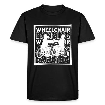 Danseur dansant en fauteuil roulant - T-shirt Premium bio Homme - noir - Devant - Nico (187cm)