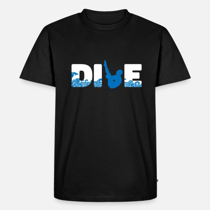Turmspringen Turmspringer - Männer Premium Bio T-Shirt - Schwarz