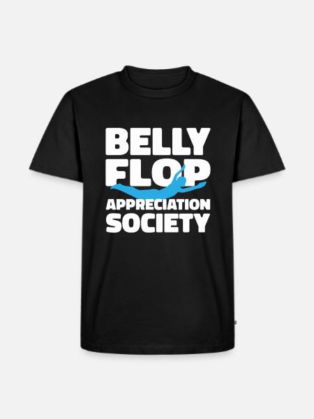 Diving Diver Belly clap - Men's Premium Organic T-Shirt - black