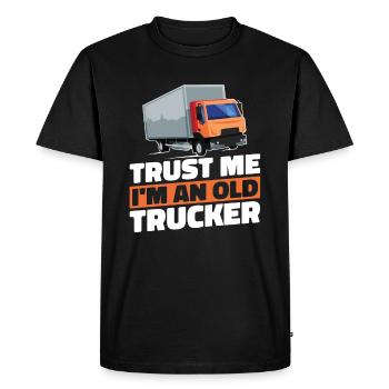 Truck Driver Trucker Truck Driver Funny - Men's Premium Organic T-Shirt - black - Front - Nico (187cm)