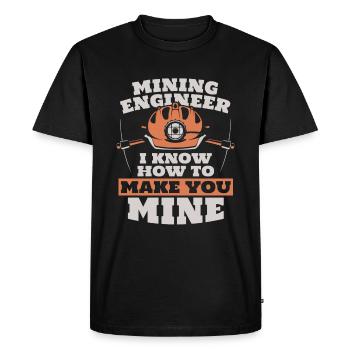 Engineer Safety helmet Mining engineer - Men's Premium Organic T-Shirt - black - Front - Nico (187cm)