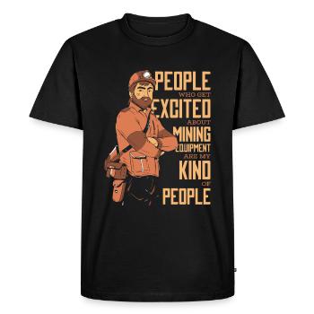 Engineer Lustig Mining Engineer - Men's Premium Organic T-Shirt - black - Front - Nico (187cm)