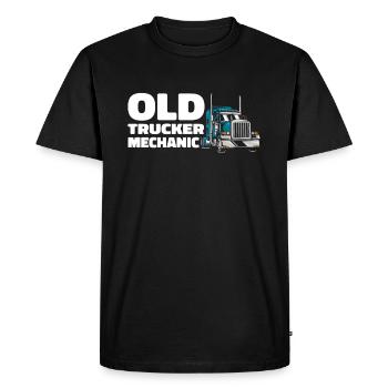 Truck driver Trucker Truck driver Mechanic - Men's Premium Organic T-Shirt - black - Front - Nico (187cm)