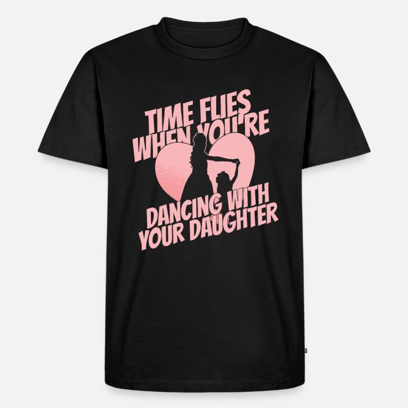 Mom Mutter Herz Tanz Mutter - Männer Premium Bio T-Shirt - Schwarz