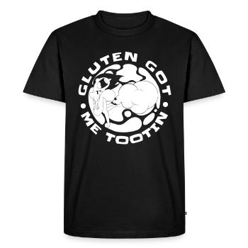 Glutenfrei Humor - Männer Premium Bio T-Shirt - Schwarz - Vorne - Nico (187cm)