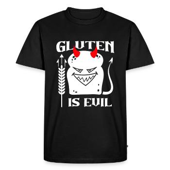 Diable sans gluten - T-shirt Premium bio Homme - noir - Devant - Nico (187cm)