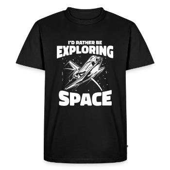Espace Espace Sarcastique - T-shirt Premium bio Homme - noir - Devant - Nico (187cm)