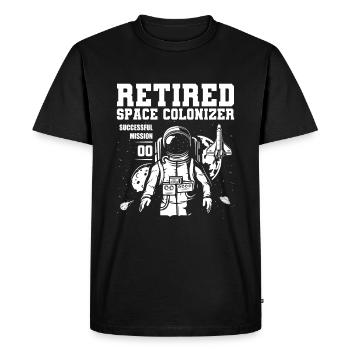 Astronaute de l’espace Colonisation de l’espace - T-shirt Premium bio Homme - noir - Devant - Nico (187cm)