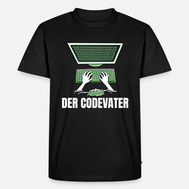 Entwickler Coder Programmierer Vater - Männer Premium Bio T-Shirt - Schwarz