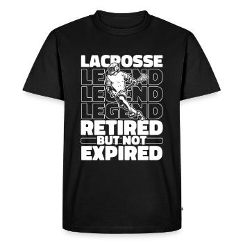 Retired Lacrosse - Men's Premium Organic T-Shirt - black - Front - Nico (187cm)