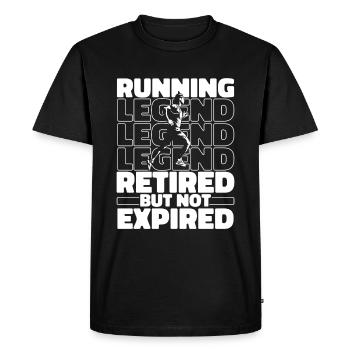 Runner Jogger Runner Running in Retirement - Men's Premium Organic T-Shirt - black - Front - Nico (187cm)