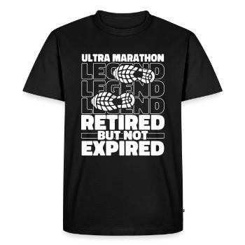 Ultramarathon à la retraite - T-shirt Premium bio Homme - noir - Devant - Nico (187cm)