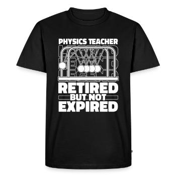 Retired physics Phyiker - Men's Premium Organic T-Shirt - black - Front - Nico (187cm)