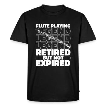 Flûtiste Flûte à la retraite - T-shirt Premium bio Homme - noir - Devant - Nico (187cm)