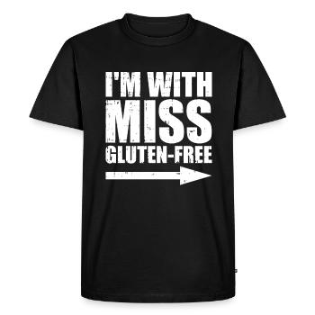 Sans gluten - T-shirt Premium bio Homme - noir - Devant - Nico (187cm)