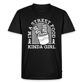 Cuisine de rue - T-shirt Premium bio Homme - noir - Devant - Nico (187cm)