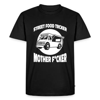 Cuisine de rue - T-shirt Premium bio Homme - noir - Devant - Nico (187cm)