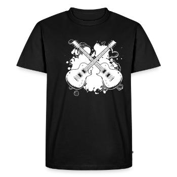 E Guitare Electrique Guitare Water Art - T-shirt Premium bio Homme - noir - Devant - Nico (187cm)