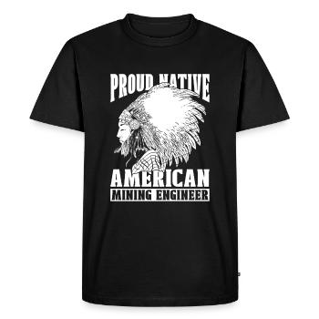 Ingénieur Ingénieur Minier - T-shirt Premium bio Homme - noir - Devant - Nico (187cm)