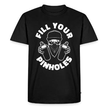 Painter Varnisher Skull - Men's Premium Organic T-Shirt - black - Front - Nico (187cm)